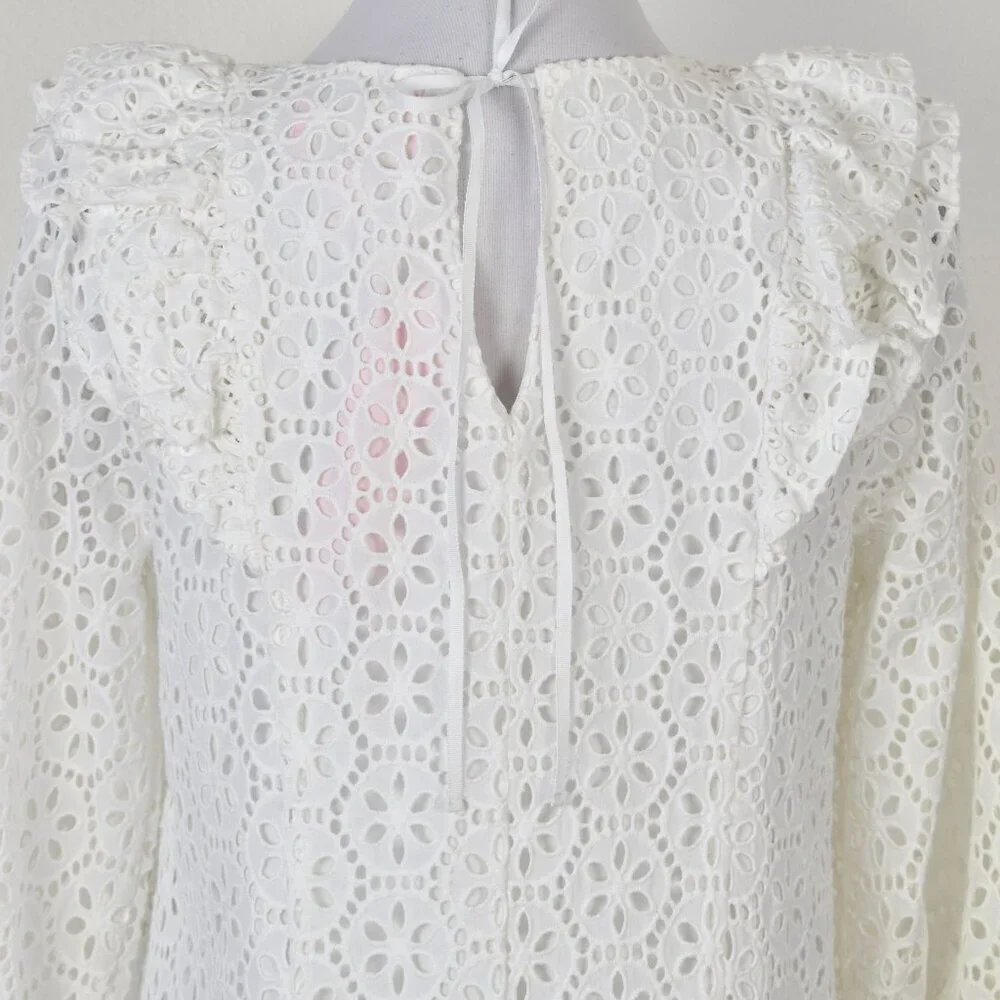 Lilly Pulitzer Primm Sand Dollar Eyelet Shift Dress White NEW - M - Picture 10 of 13